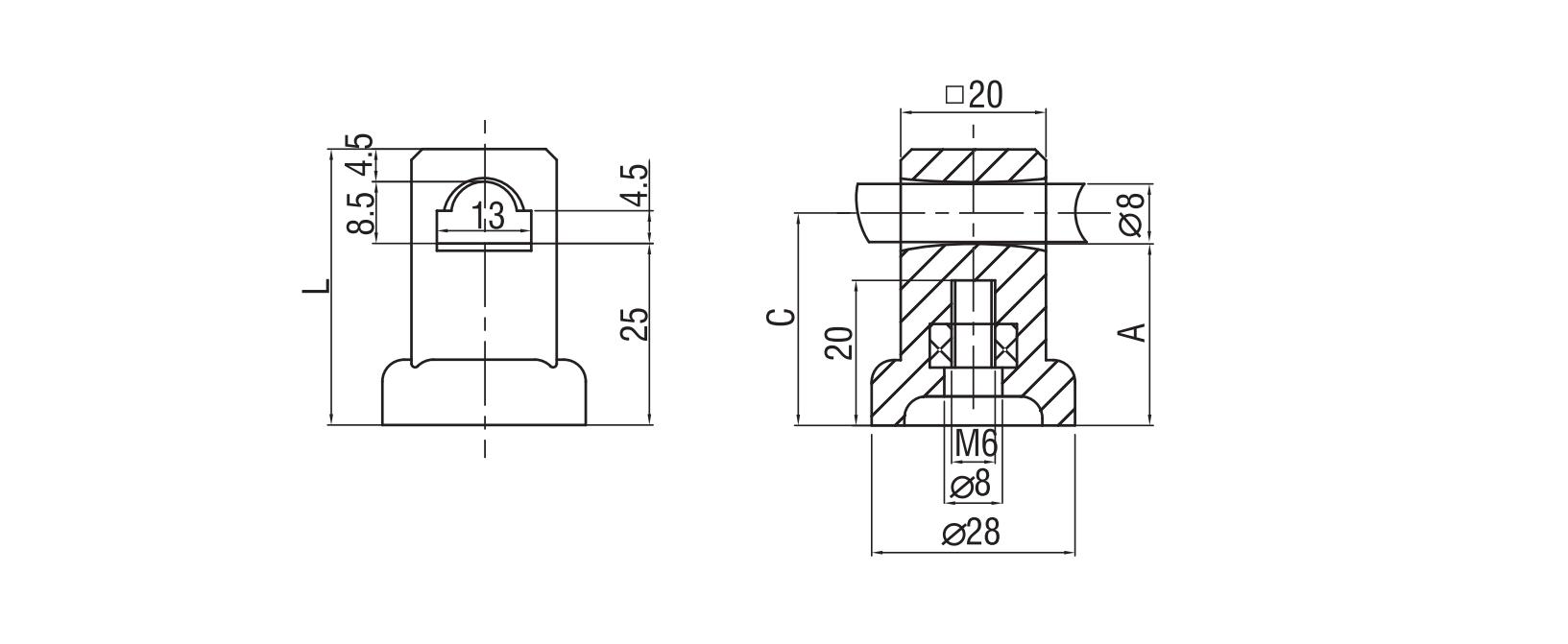 Rod guide 9401-4430 Series