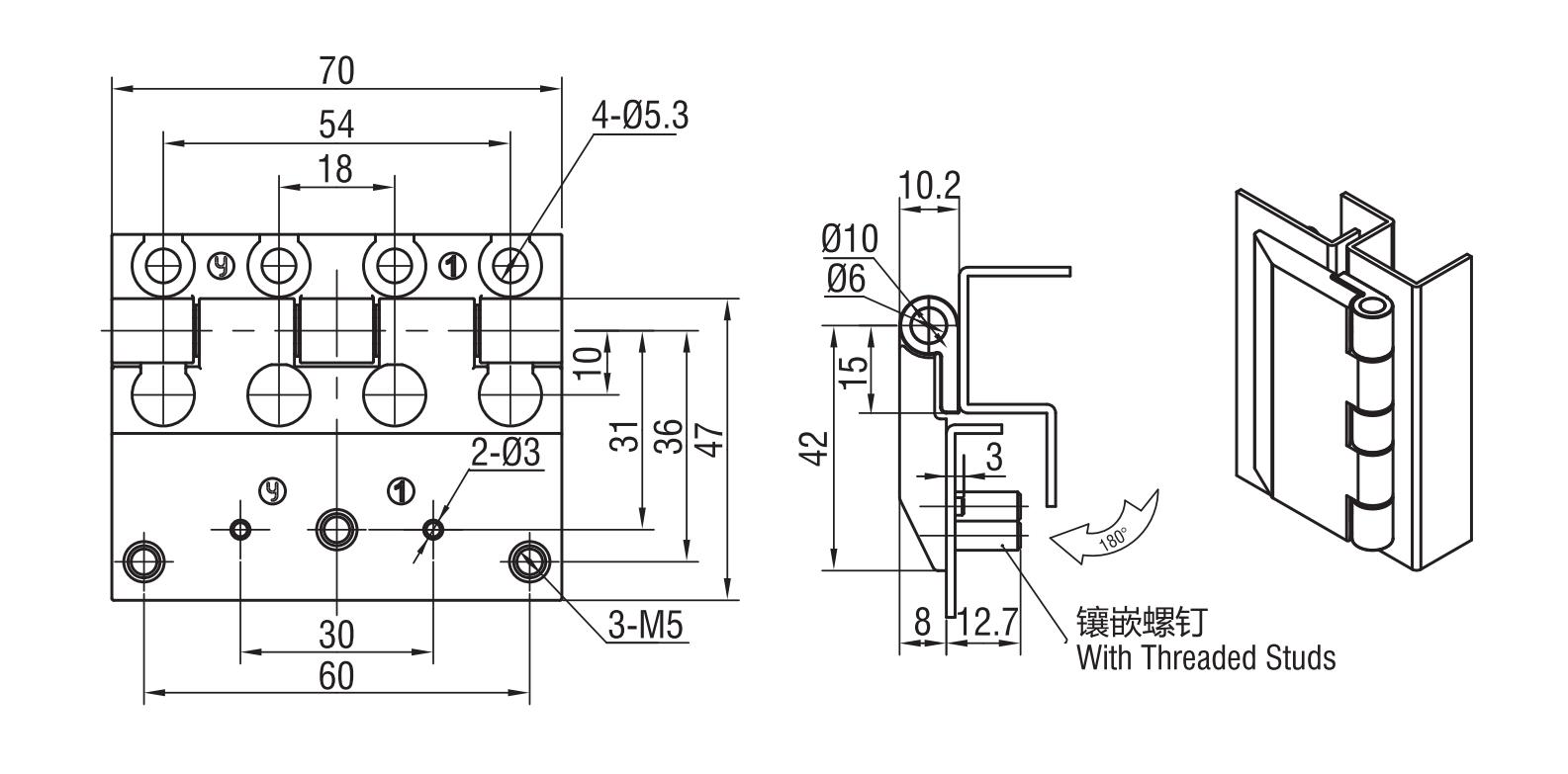 Screw-on Hinge 2125 Series