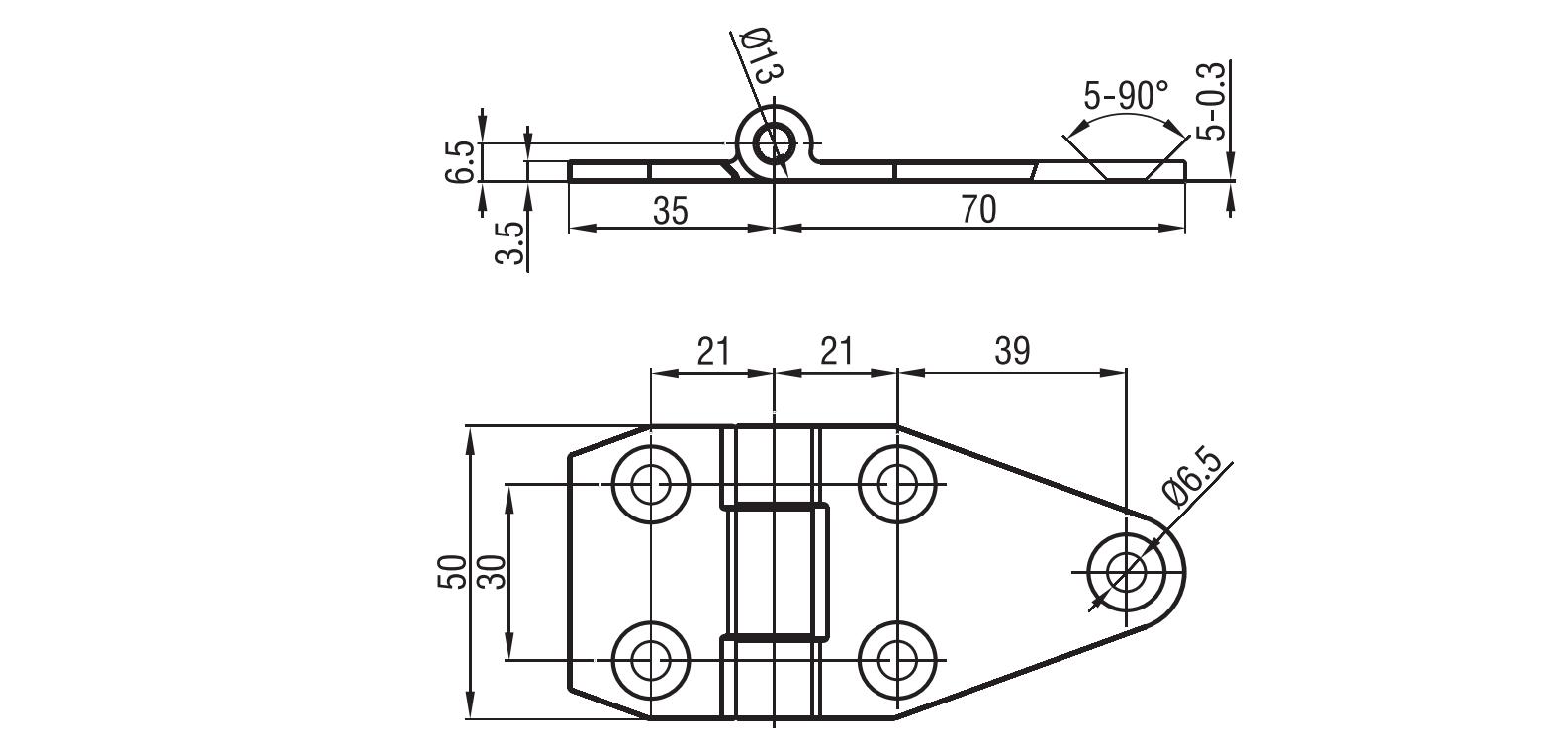 Screw-on Hinge 2132 Series