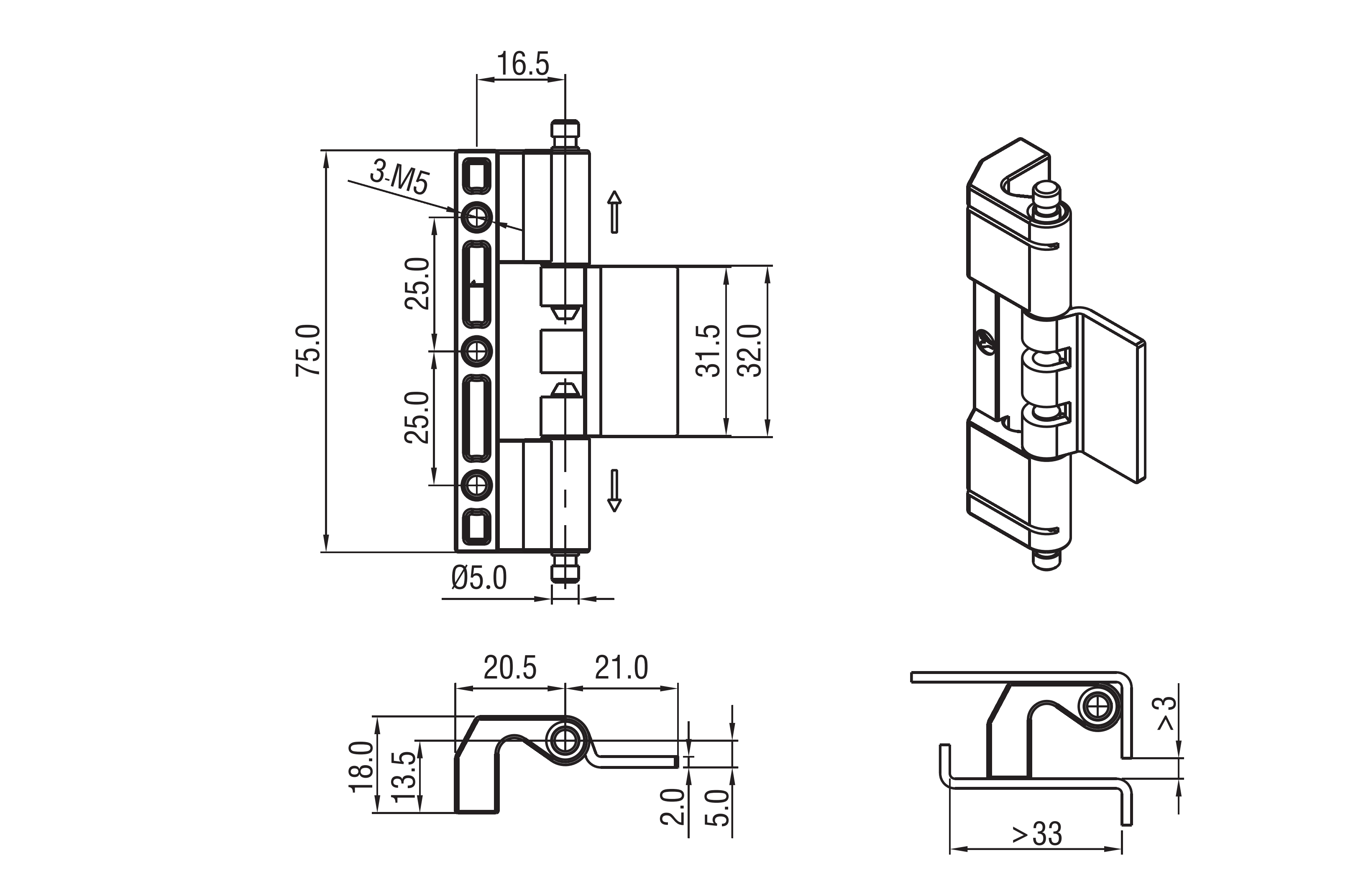 Concealed Hinge 2401-115 Series