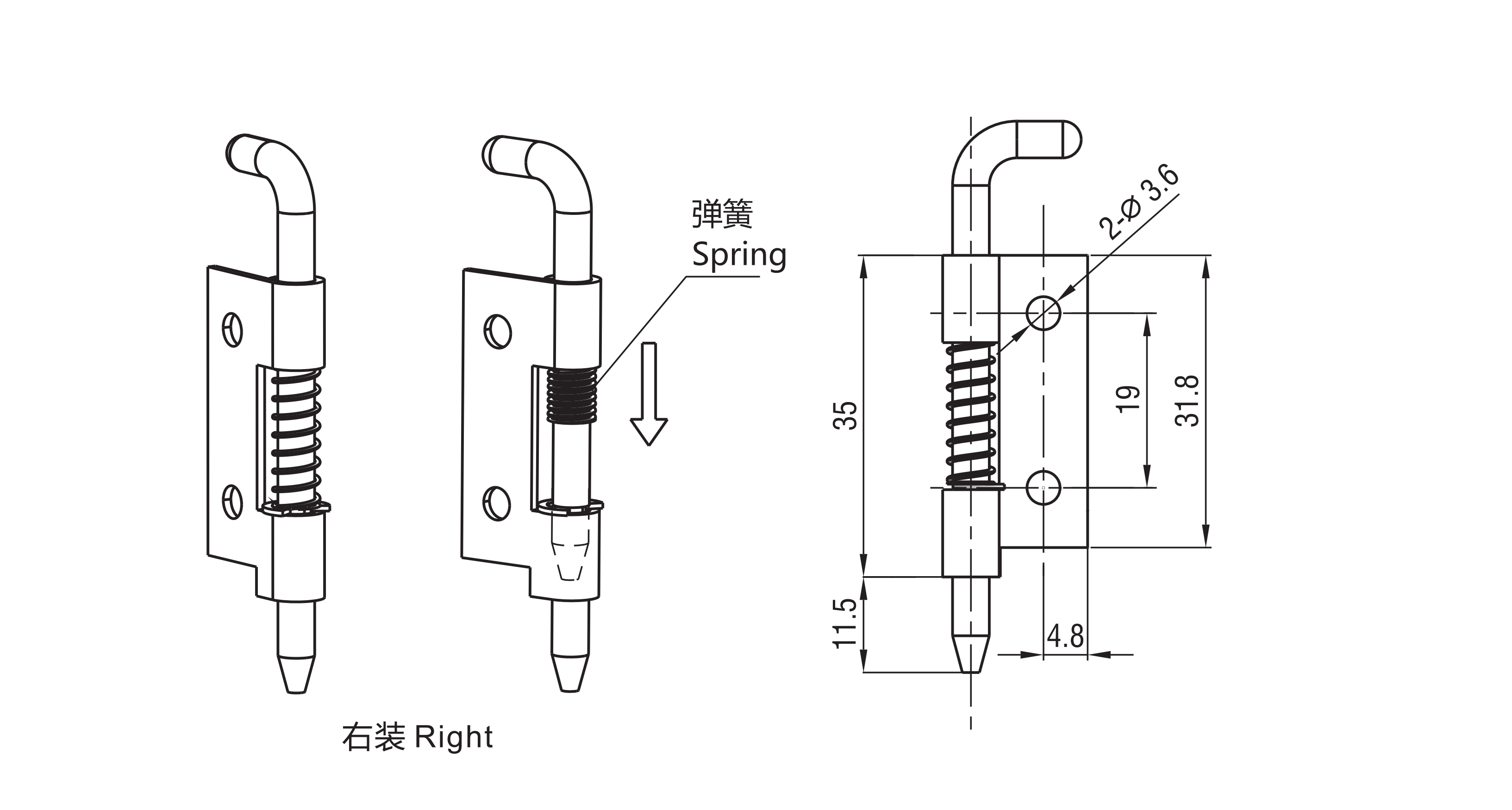 Concealed Hinge 2404-02 Series(Small size)