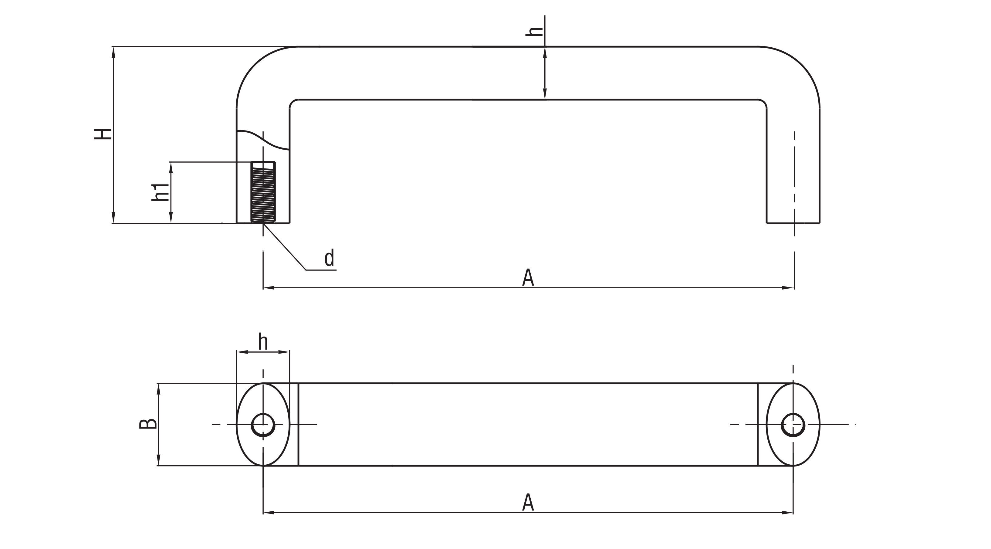 U shape Handle 3204 Series