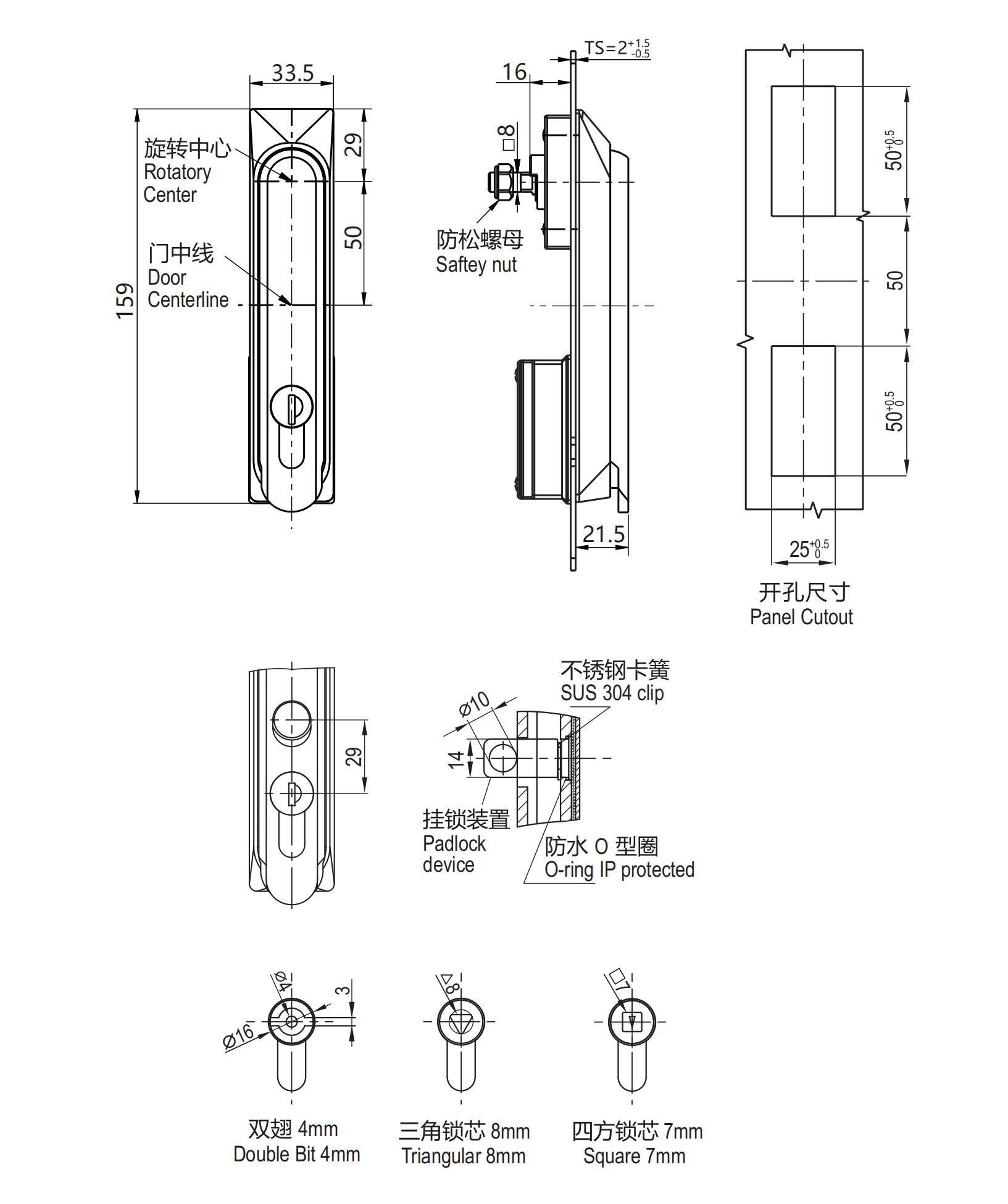 Swinghandle 1101 Cam Type Series