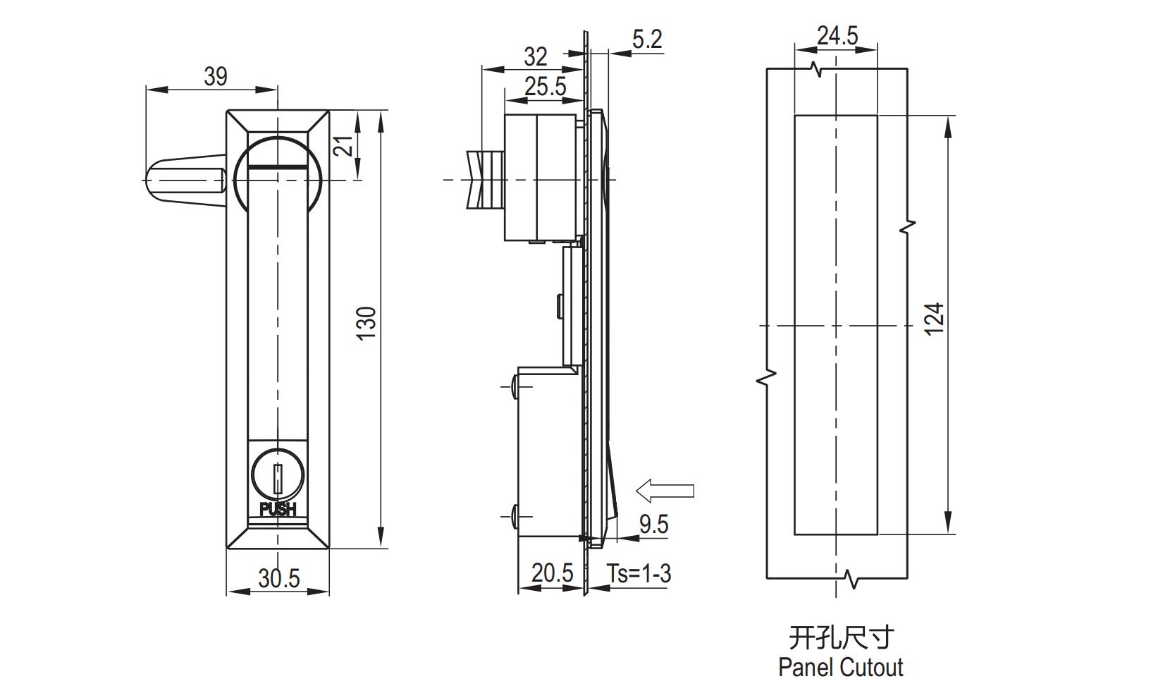 Swinghandle 1105 Cam Type Series