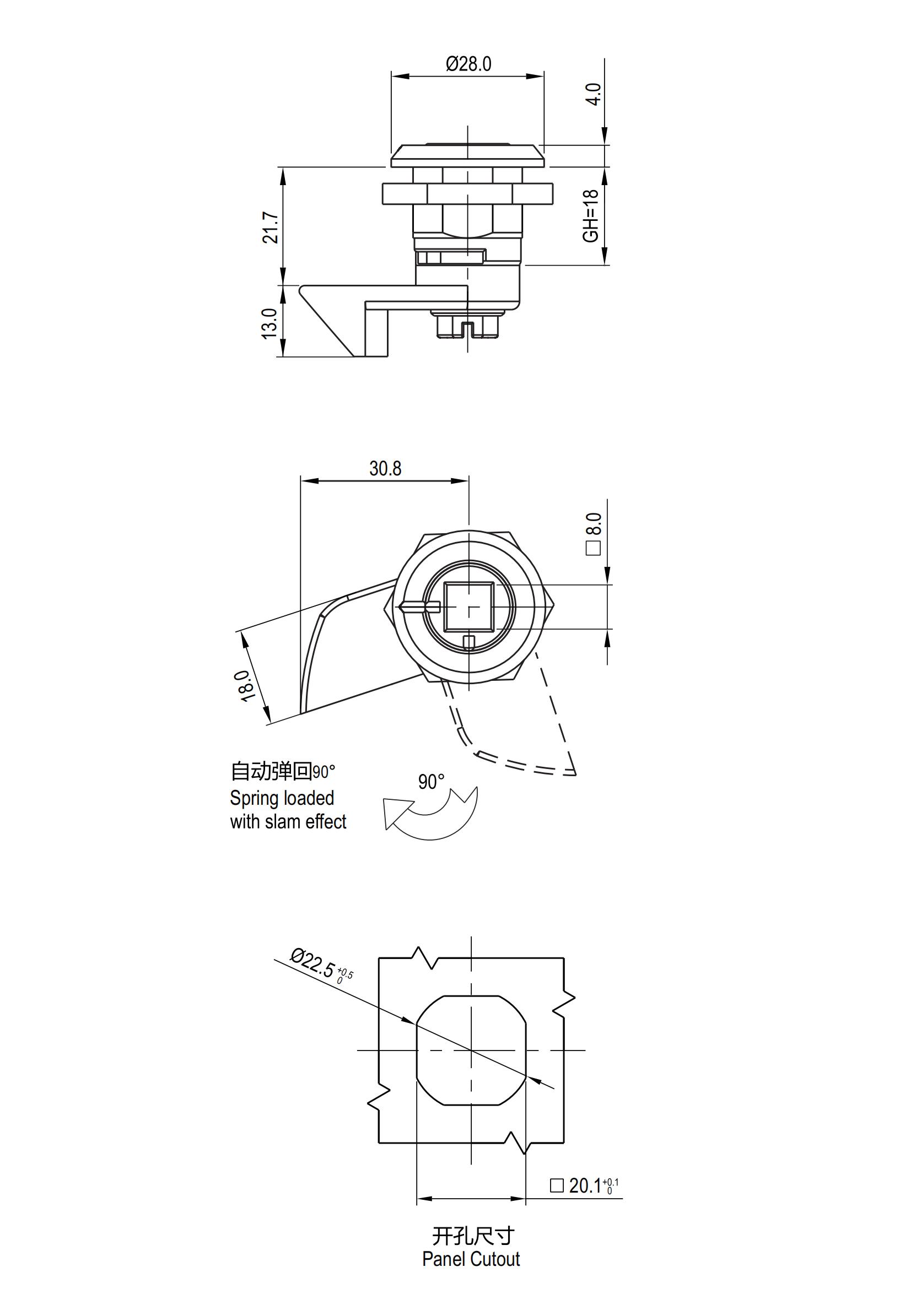 Quarter Turn Lock 1419 SUS Series