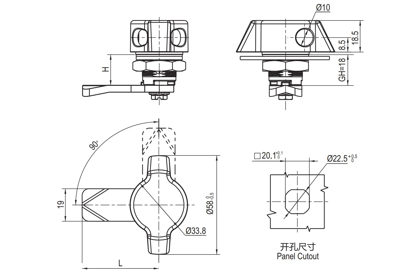 Quarter Turn Lock 1435 Series