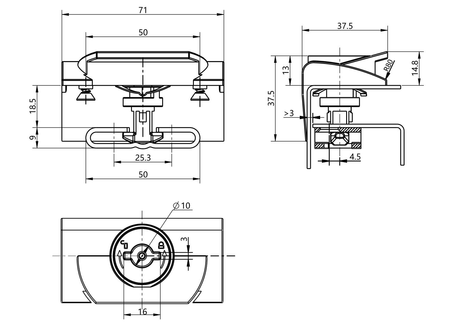 Quarter Turn Lock 1462 Series