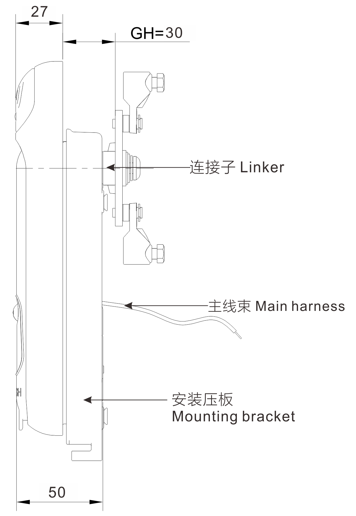  1518 Series Electronic Swinghandle