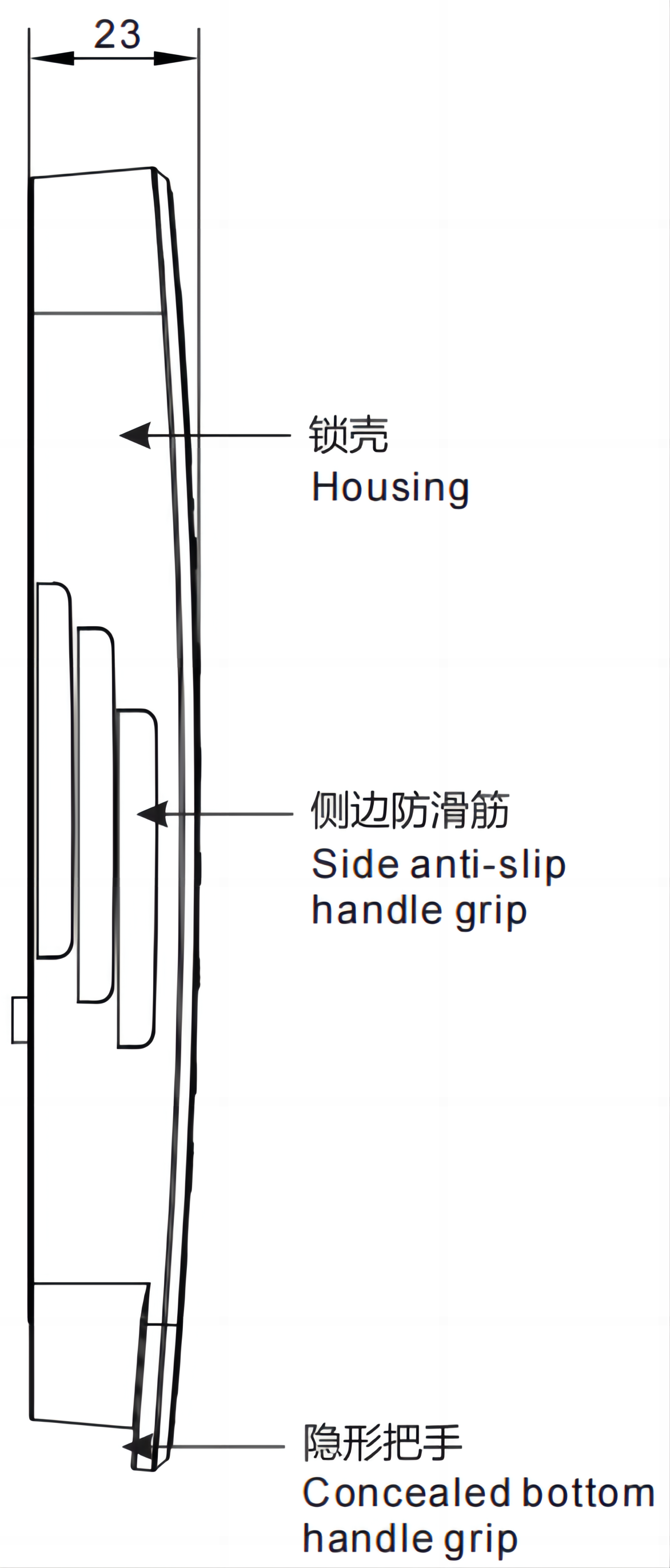 1509 series Electronic Swinghandle